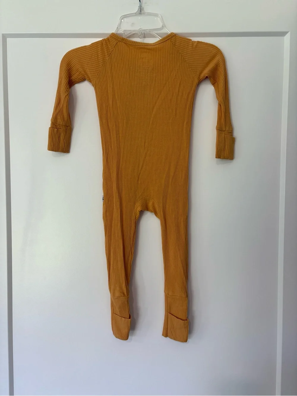 Dream Big Little Co DBL Yellow Solid Ribbed Bamboo Zippy 6/12 months